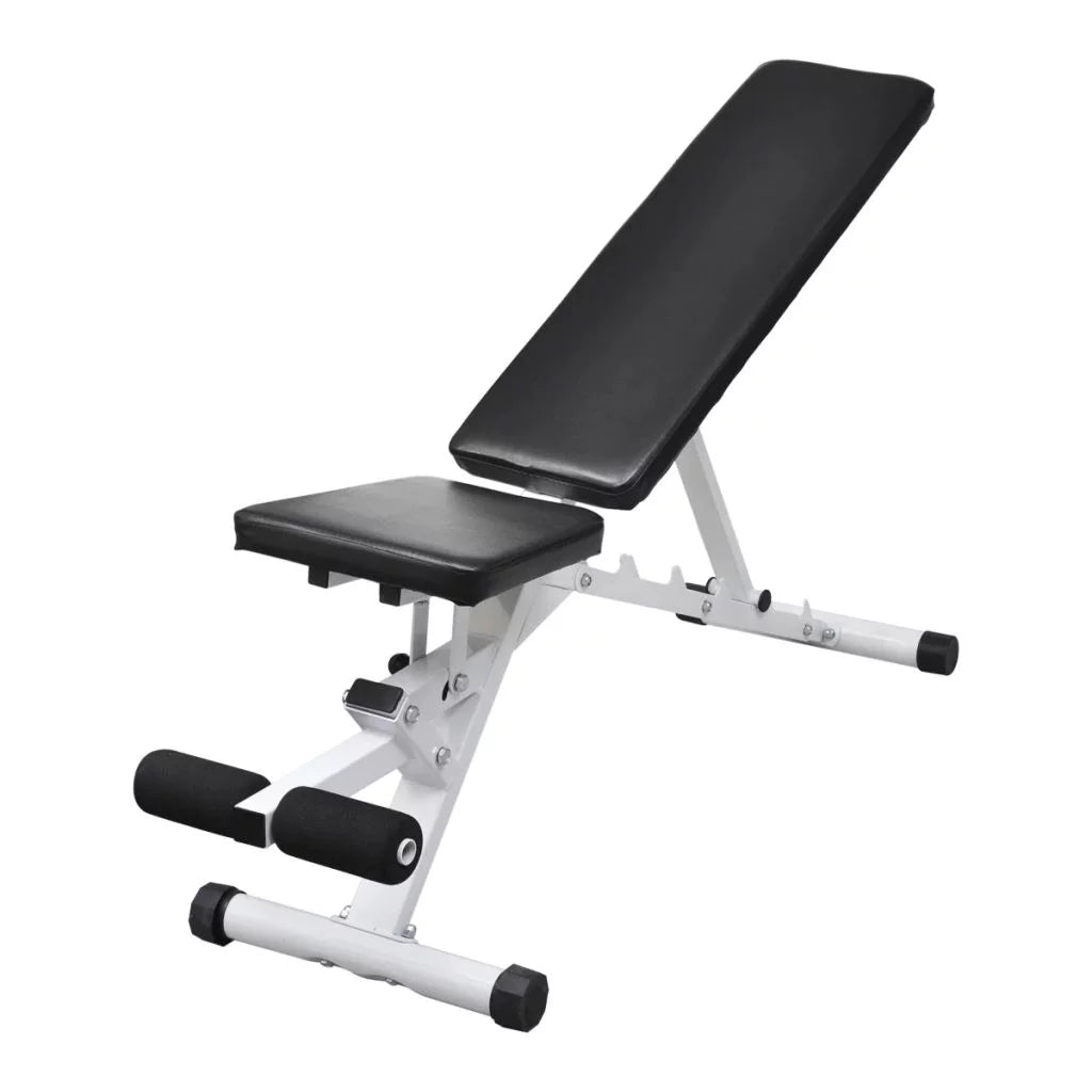 moobody Fitness Utility Bench Backrest Adjustable Padded Cushion Full Body Workout Strength Training Bench Exercise Equipment for Home Gym, Weight Lifting 52 x 16 x 19 Inches