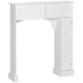 kleankin Over the Toilet Bathroom Cabinet, Freestanding Bathroom Storage Organizer with Adjustable Shelves, Toilet Rack, White