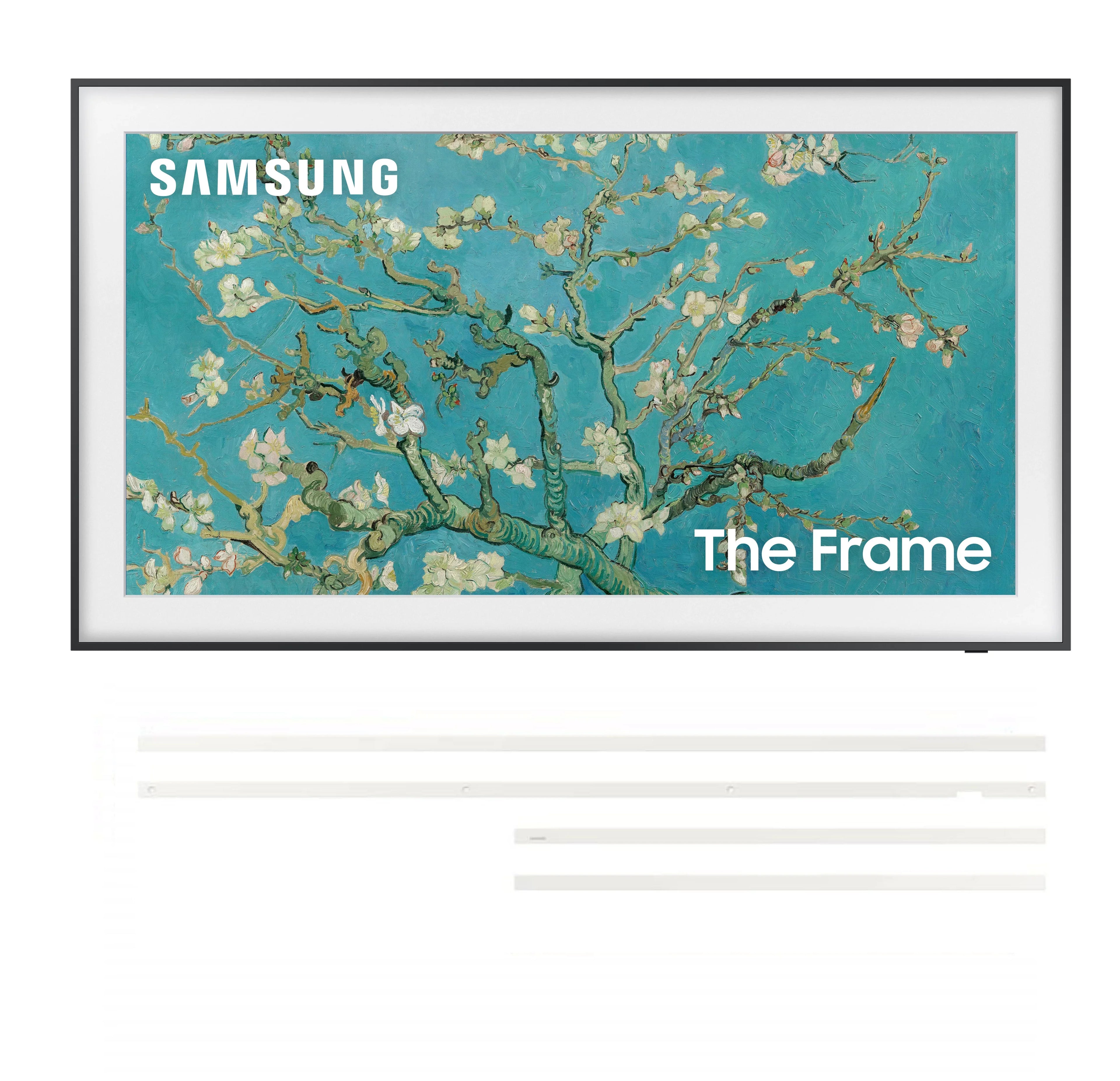 43-inch  The Frame Series Quantum  Smart  with Samsung - 43" The Frame Customizable Bezel - Modern White (2022)