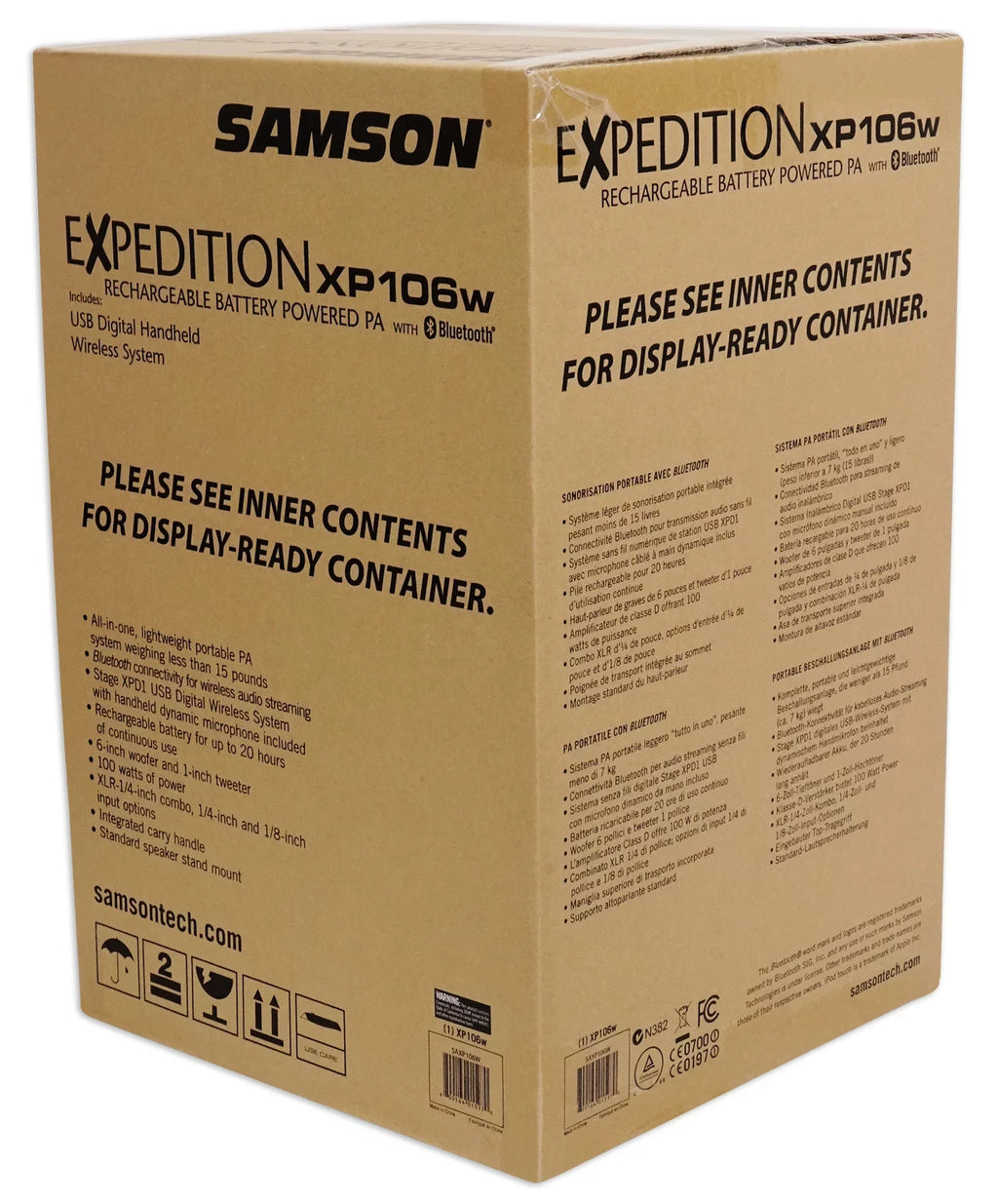 Samson 6" Portable Rechargeable Speaker+Mic For Workout, Yoga, Spin, Fitness