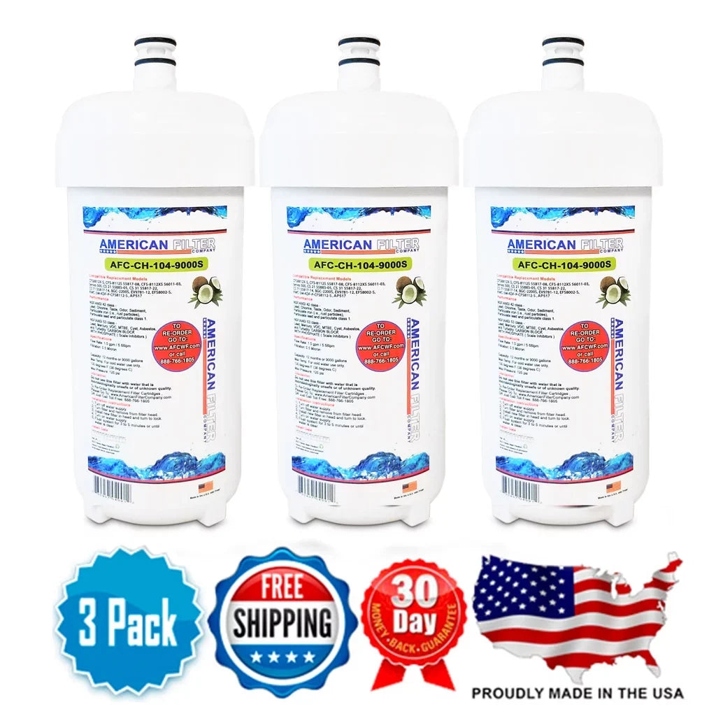 Brand , Water Filters , Model # --104-9000S , Compatible with Cuno® OCSSeries500 - 3 Filters - Made in ...
