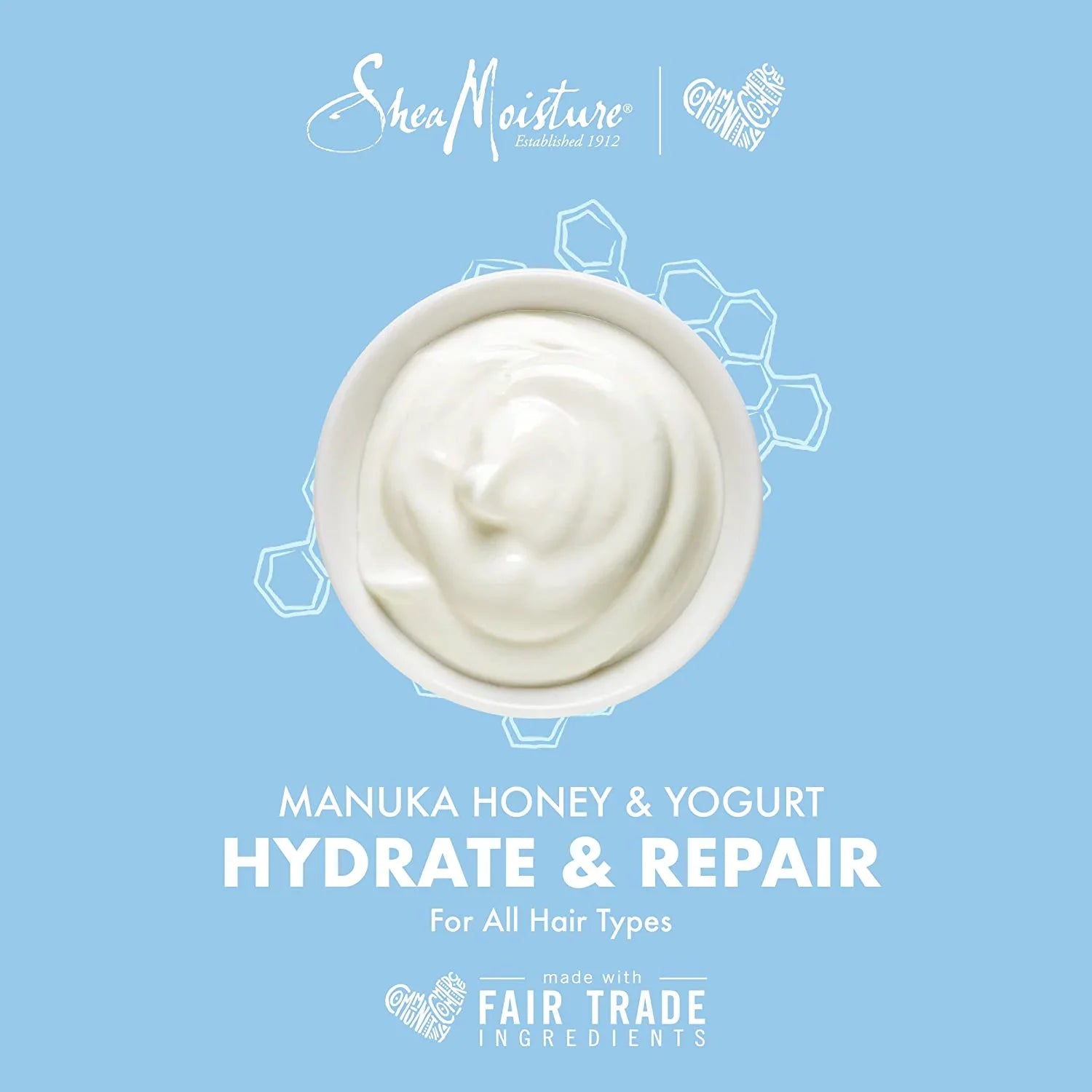 SheaMoisture Hydrate & Repair For Damaged Hair Manuka Honey & Yogurt Shea Butter Shampoo and Conditioner 13oz