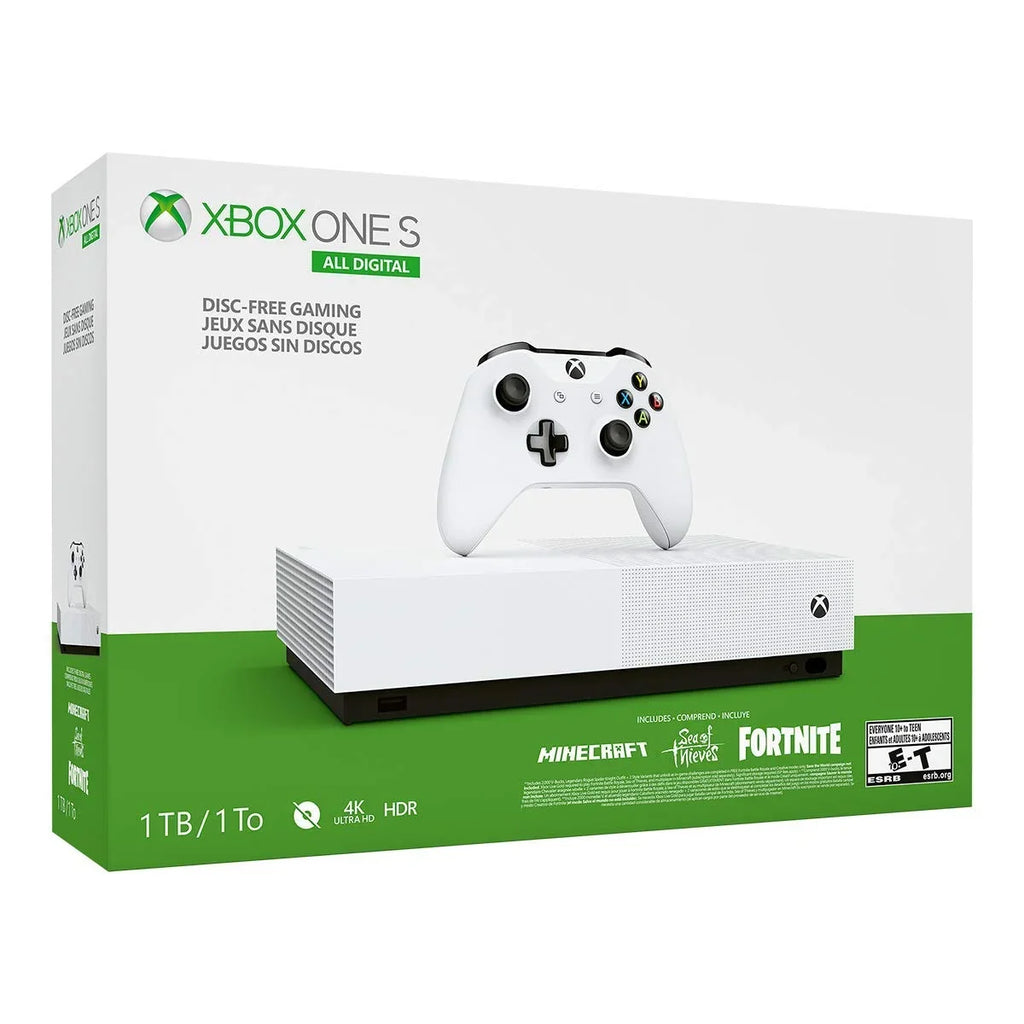 Used Xbox One  All Digital Edition with Xbox One Wireless Controller 1TB (Disc-free gaming) - /Canada - White