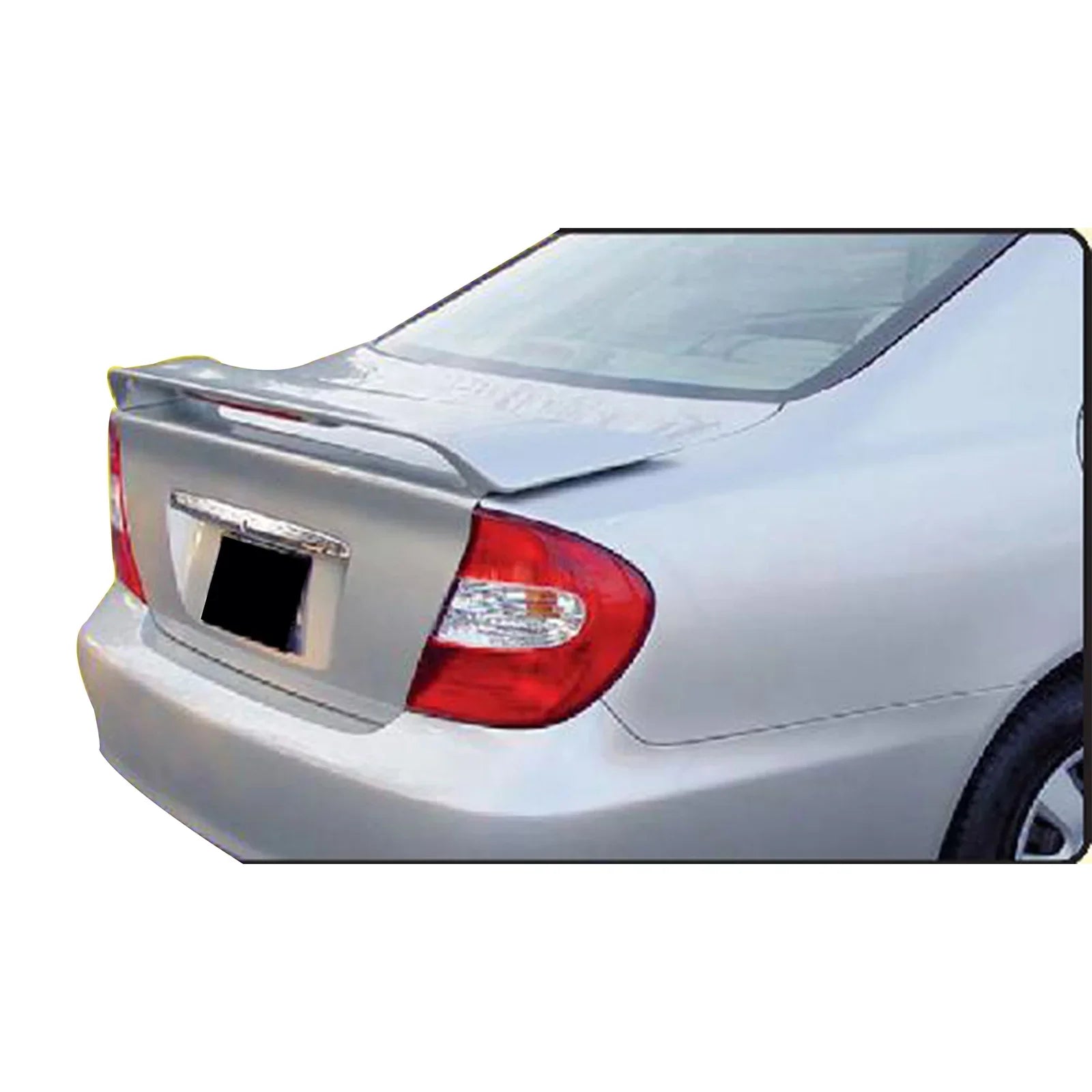 Ikon Motorsports Rear Trunk Boot Deck Lid Spoiler Wing Lip / Brake Light 2002-2006 Toyota Camry  Factory Style  Plastic Unpainted Gray Primer