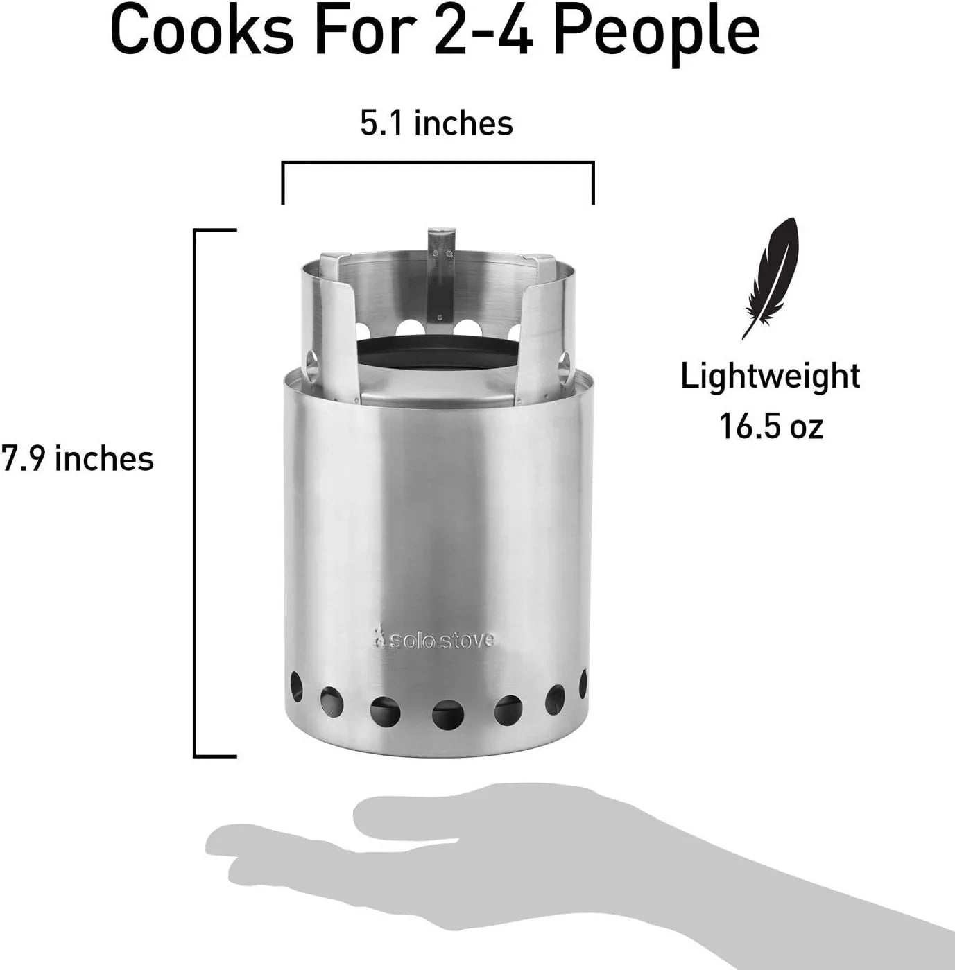 Titan Camping Stove Portable Stove for Backpacking and Outdoor Cooking Great Stainless Steel Camping Backpacking Stove Compact Wood Stove Design-No Batteries or Liquid Fuel Canisters Needed