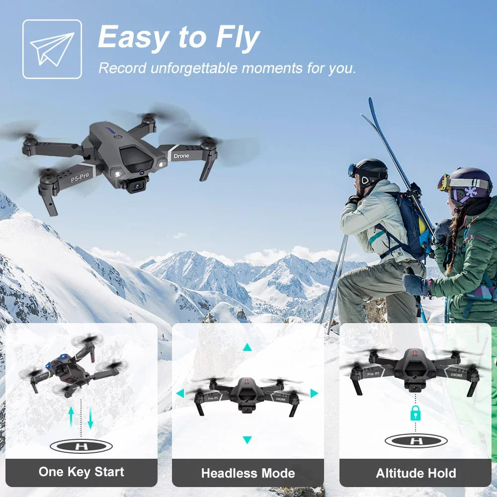 Drone with 4K Dual Camera for Adults and Kids, Foldable Mini Drone Beginners Toys with 3 Batteries for boys 8 - 10 years, Toys Gifts for Kids Ages 7 8 9 10 11 12 13 14 Year Old