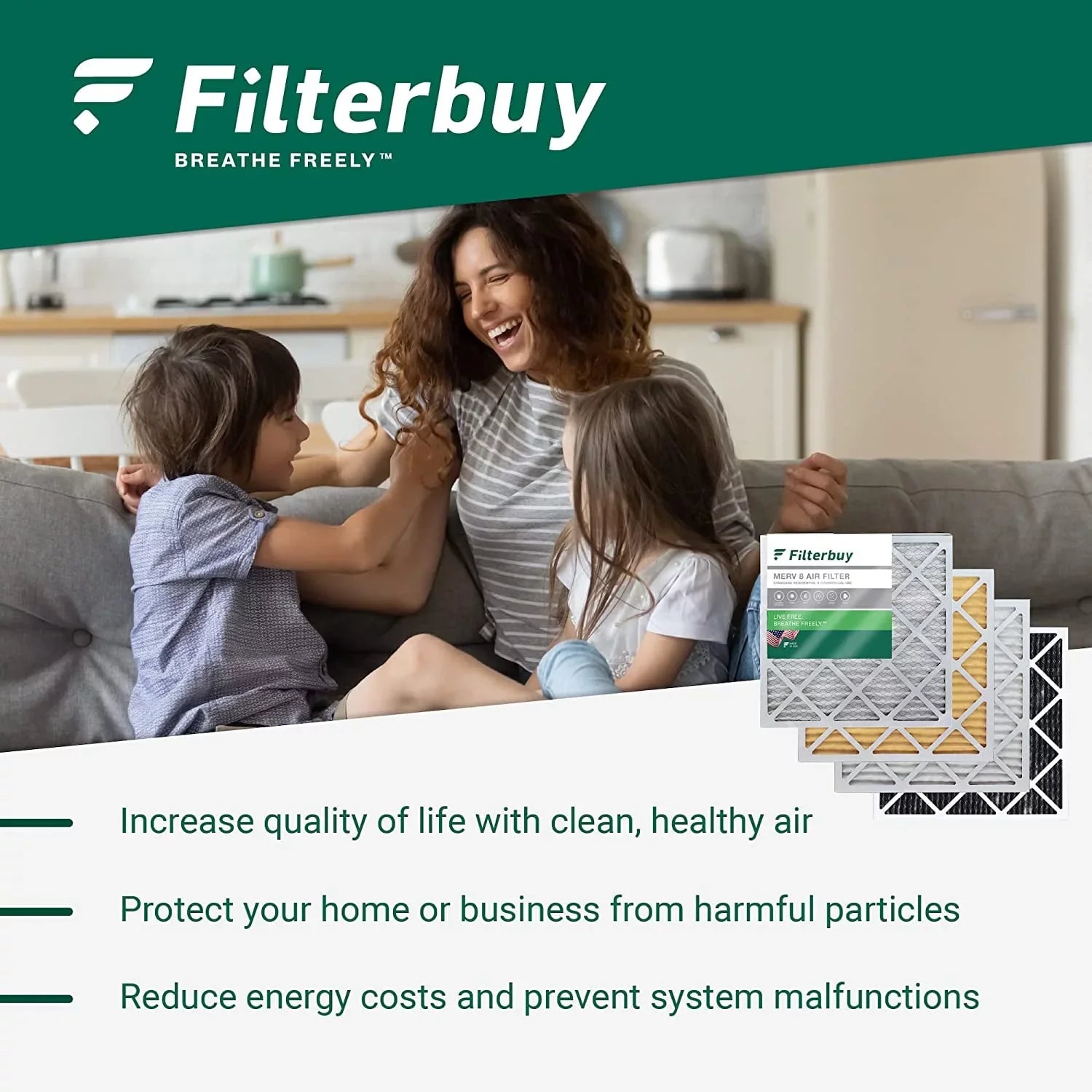 Filterbuy 14x18x1  13 Pleated   Furnace Air Filters (12-Pack)