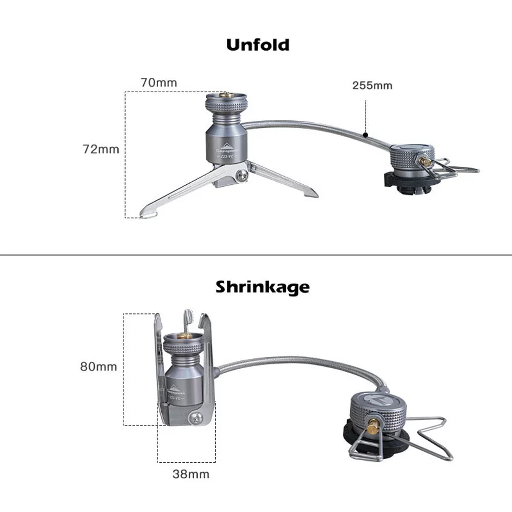 Portable Camping Stove Connector, Tripod Butanes Canister Adapter Cooking Equipment for Camping