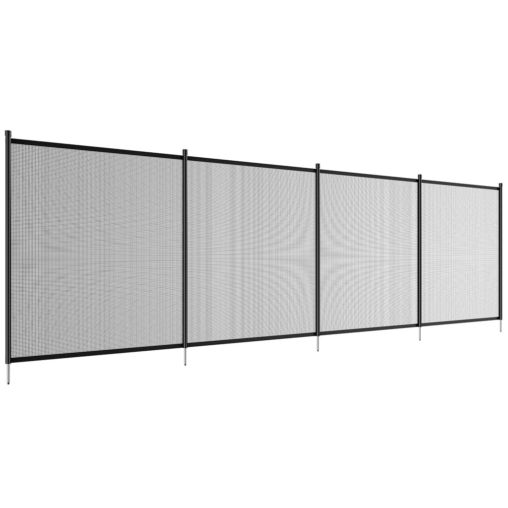 4 x 12 ft  Pool Fence Detachable Pool Fence for Outdoor Underground Swimming Pools