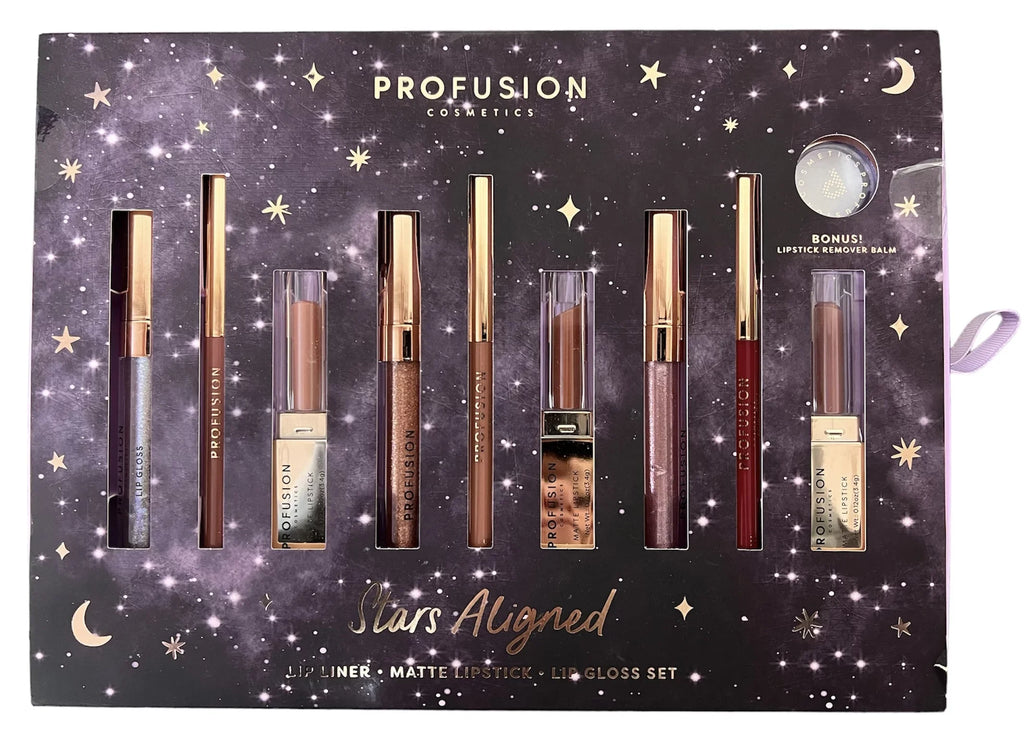 Profusion Lip Set, Stars Aligned, Lip Liner, Matte Lipstick and Lip Gloss Set