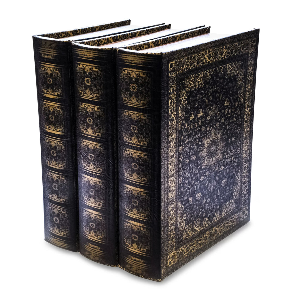 Bellagio-Italia Persian Book Box - / Storage Binder - 144 Capacity Storage Organizer for DVDs, CDs, Blu Rays, & Video Games - Acid-Free Binder Organizer Sheets - 3 Pack