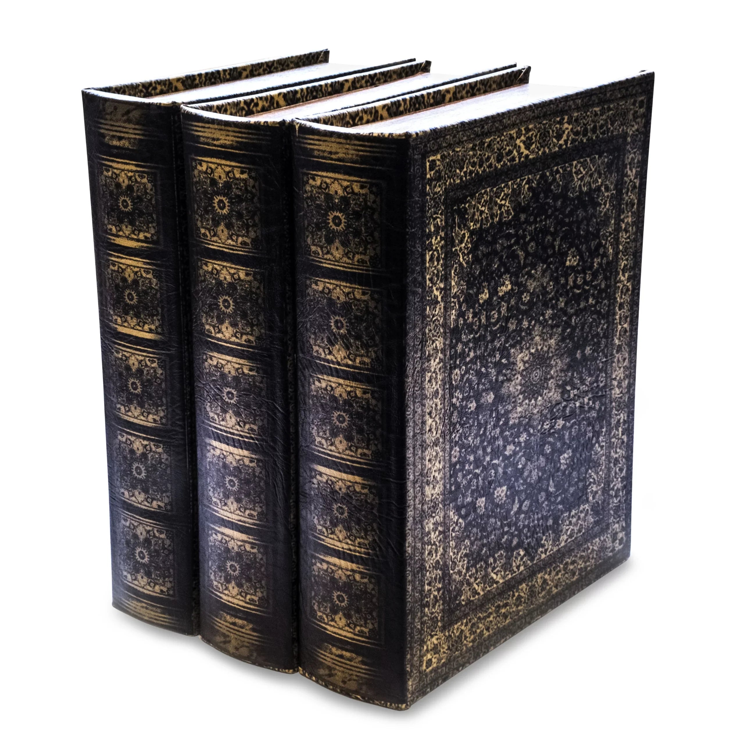 Bellagio-Italia Persian Book Box - / Storage Binder - 144 Capacity Storage Organizer for DVDs, CDs, Blu Rays, & Video Games - Acid-Free Binder Organizer Sheets - 3 Pack