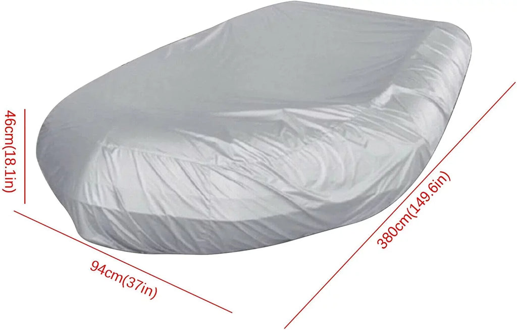 Durable Waterproof Dustproof Boat Cover Inflatable Boat Dinghy Cover Silver Grey