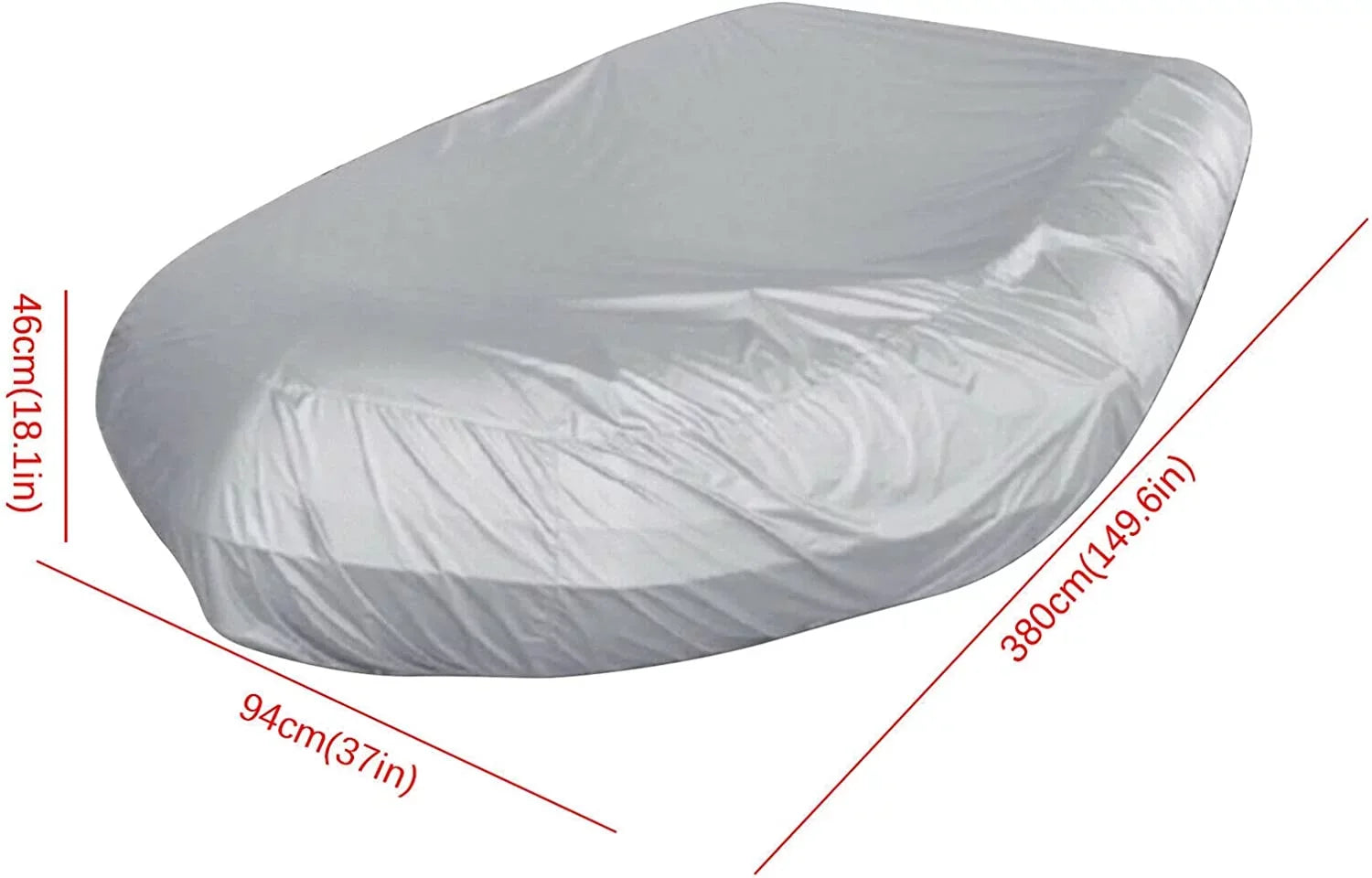 Durable Waterproof Dustproof Boat Cover Inflatable Boat Dinghy Cover Silver Grey