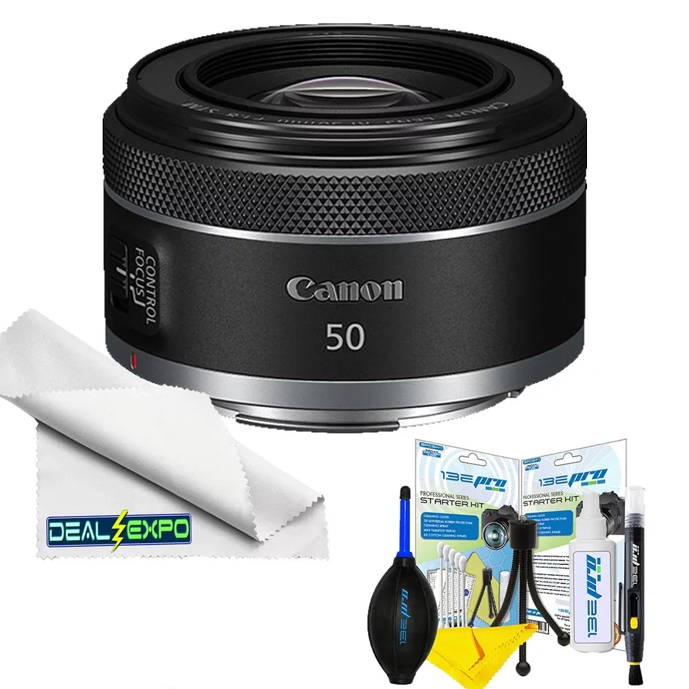 Canon  50mm f/1.8  Lens for Canon Full Frame Mirrorless  Mount Cameras [ ,  ,  ,  ] + Deal-expo Cleaning Kit