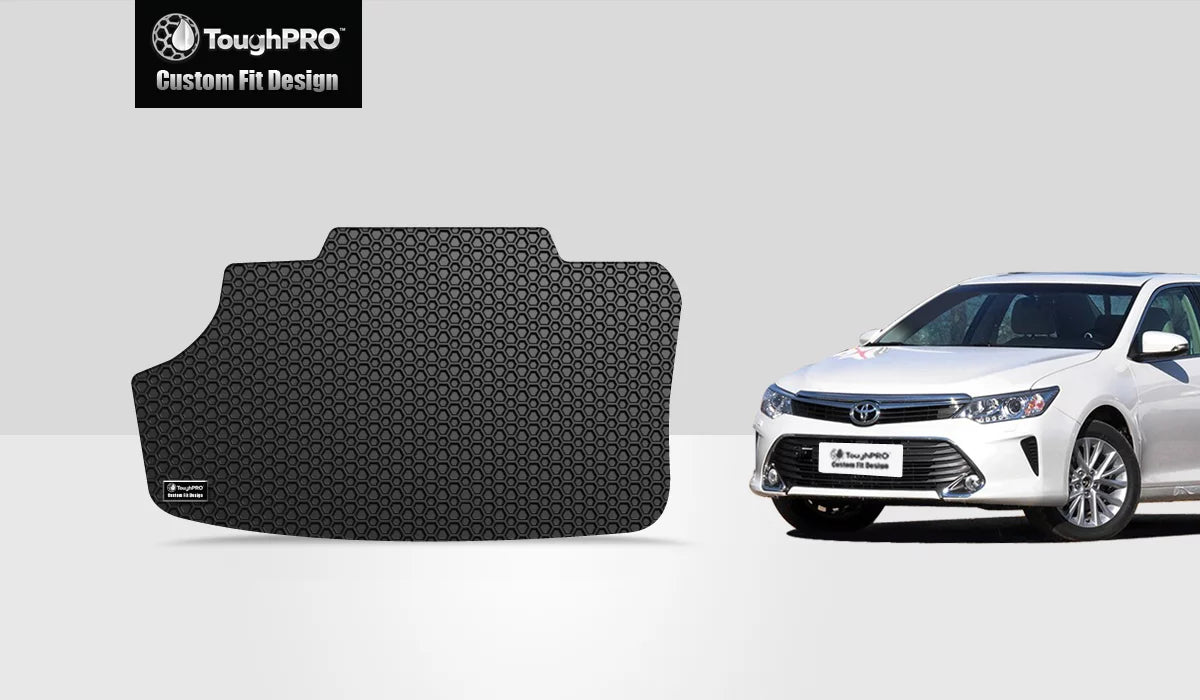 ToughPRO - Trunk Mat Compatible with  Camry - All Weather Heavy Duty (Made in ) - Black Rubber - 2017