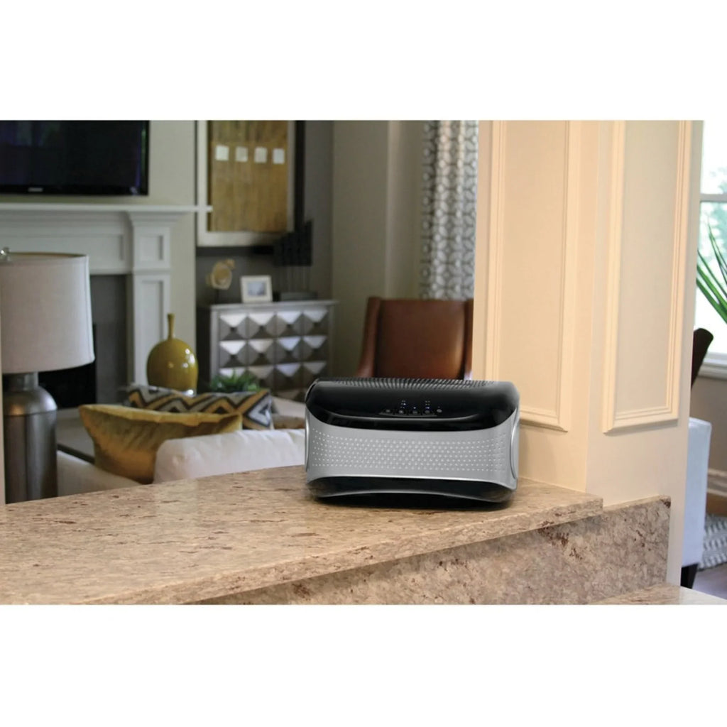HoMedics - TotalClean Desktop Air Purifier (Black) - , Ionizer - 429 Sq. ft. - Black