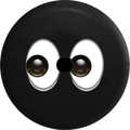 2018 2019 Wrangler  Backup Camera Text Emoji Eyes Eyeballs Spare Tire Cover for Jeep  32 Inch