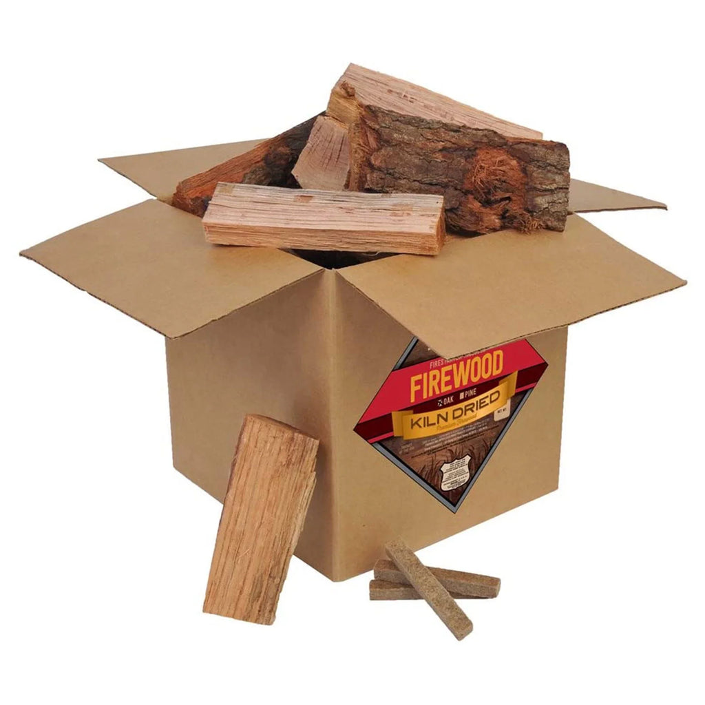 Smoak Firewood 8" Kiln Dried Cooking Grade Wood Mini Logs, Oak, 25-30lbs