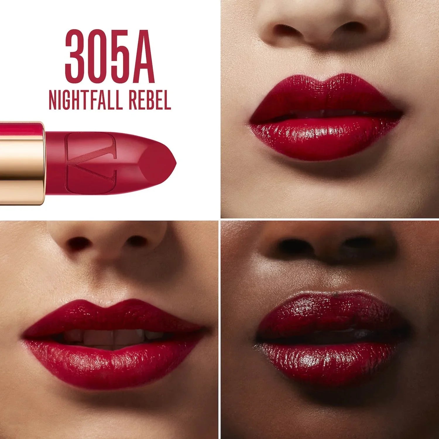 Valentino Rosso Valentino High Pigment Refillable Lipstick - 305A Nightfall Rebel - pink red
