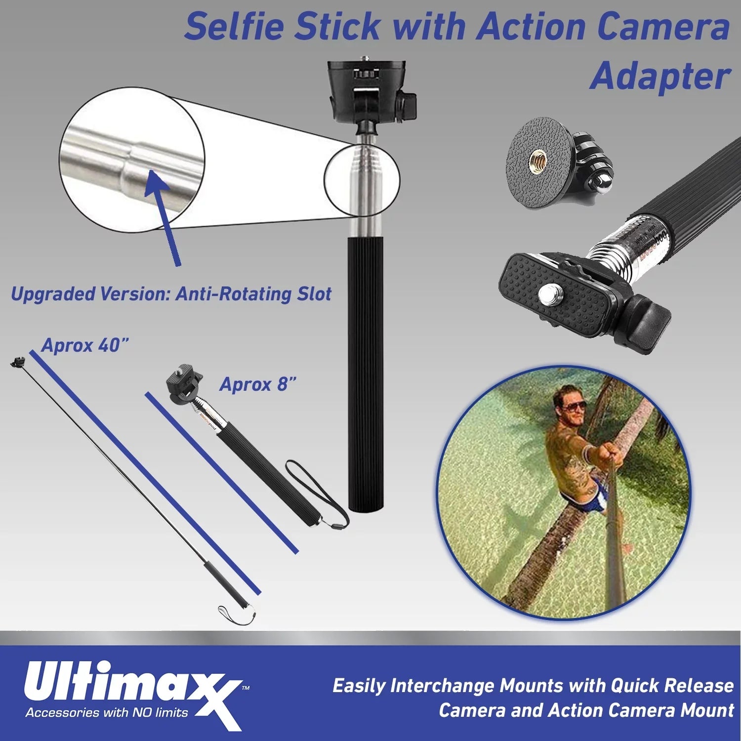 Ultimaxx Advanced Insta360  3 Action Camera Bundle (128GB) - Includes: 1/4” Screw Adapter for Action Cam Mounts, Mini Metal Dolly & More (25pc Bundle)