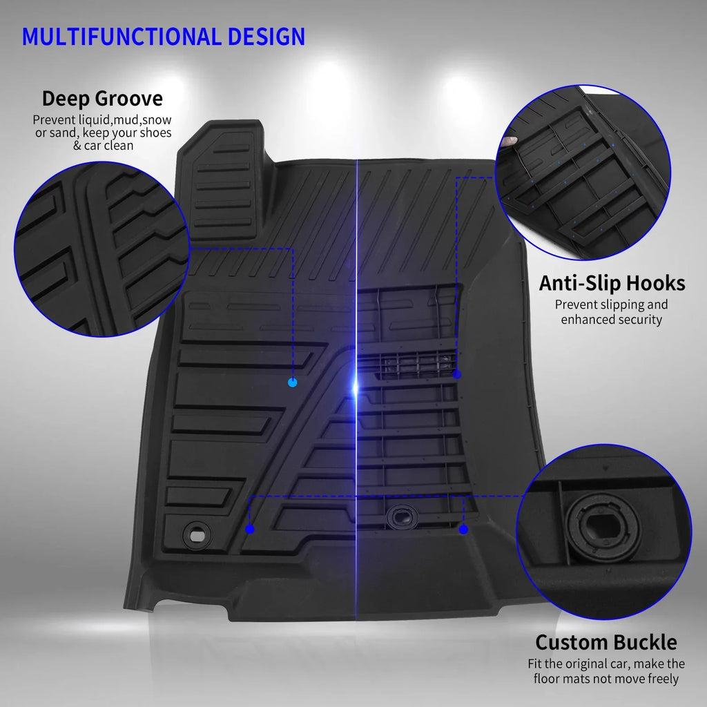 Fit 2013-2023 Toyota 4Runner Floor Mats Trunk Mat Cargo Mat Cargo Liner All Weather Back Seat Cover Protector 2022 4 Runner Accessories (Fit Without Sliding Tray)