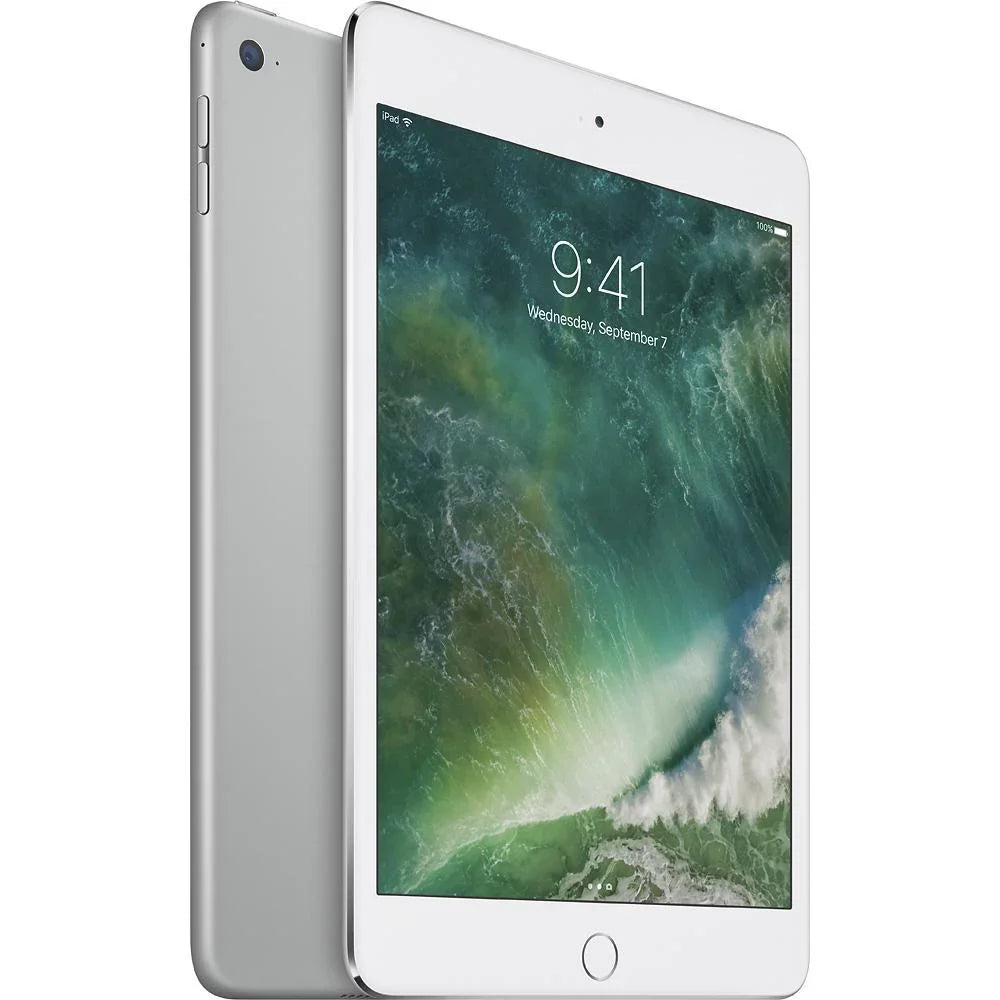 Restored Apple iPad Mini 4 128GB Silver Wi-Fi / (Refurbished)