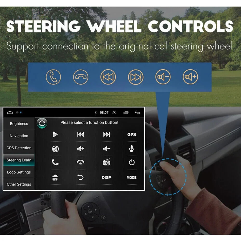 Kydely Jeep Compass Patriot Car Stereo  Navi  Player - Android 11, WiFi, Bluetooth, Reverse Camera - 10.1" Display
