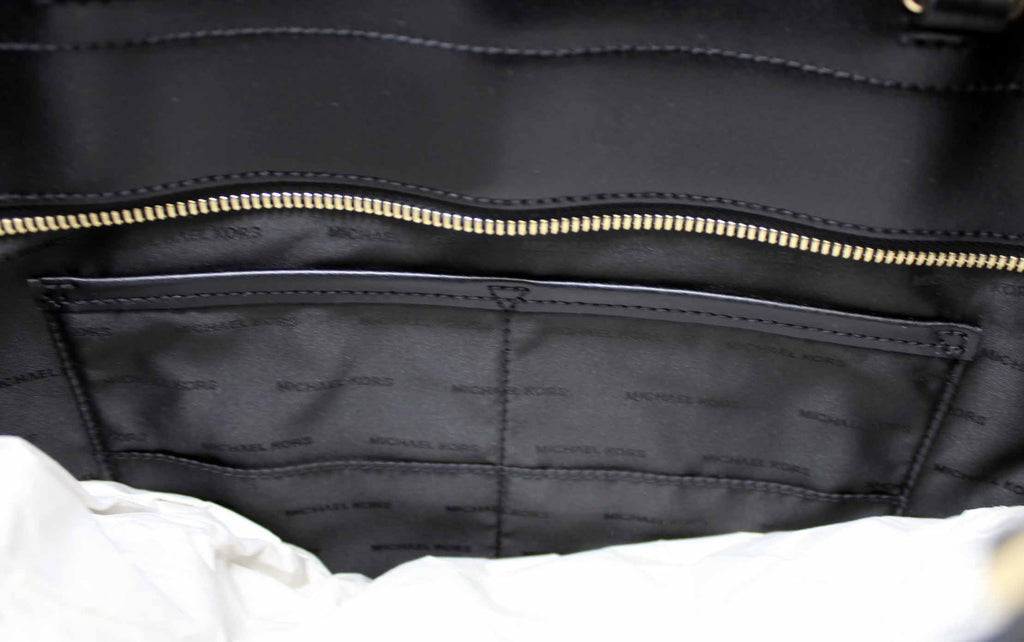 Michael Kors Mott Medium Leather Tote Black