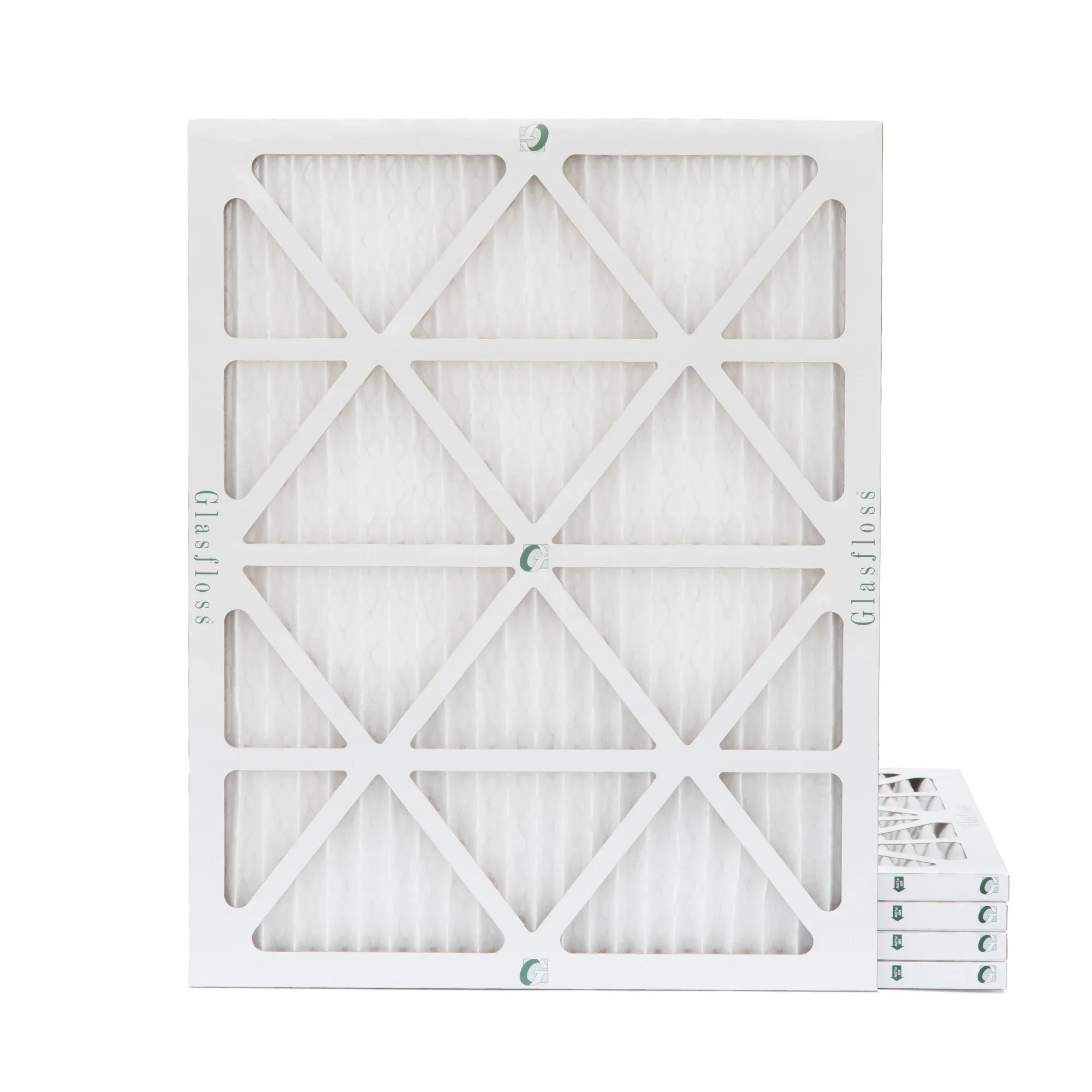 15x20x1  10 Pleated  Air Filters by Glasfloss. ( Quantity 5 ) Exact Size: 14-1/2 x 19-1/2 x 7/8