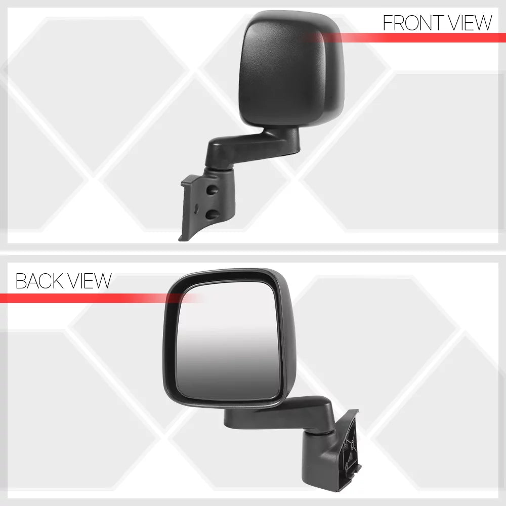 [Left] Driver Side Manual Foldable  Replacement Mirror for 03-06 Jeep Wrangler 04 05 Fits select: 2003-2006   /