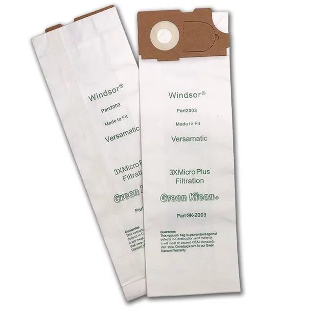 Green Klean  Triple   Prosense  Vacuum Same as Windsor Versamatic Triple Layer Replacement Vacuum Bags - 10 per Case - Case of 10