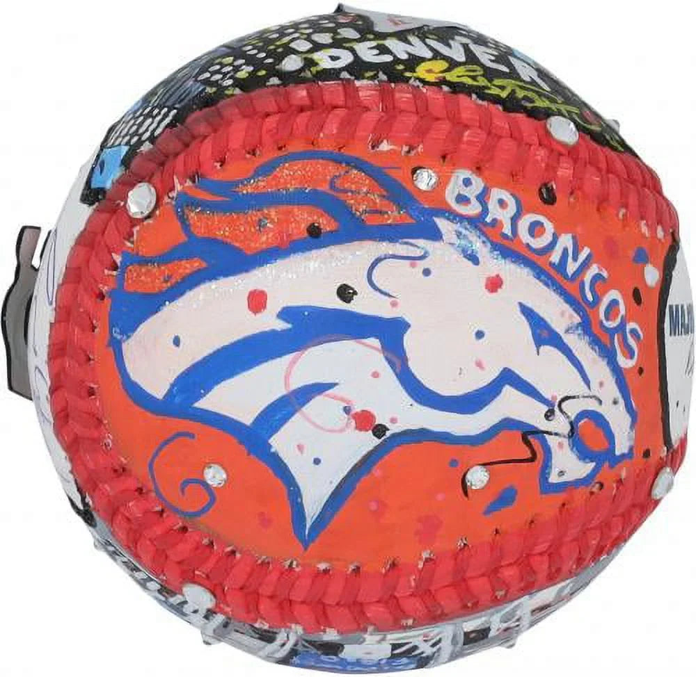 Peyton Manning Denver Broncos Autographed Baseball - Art by Charles Fazzino -  - Fanatics Authentic Certified