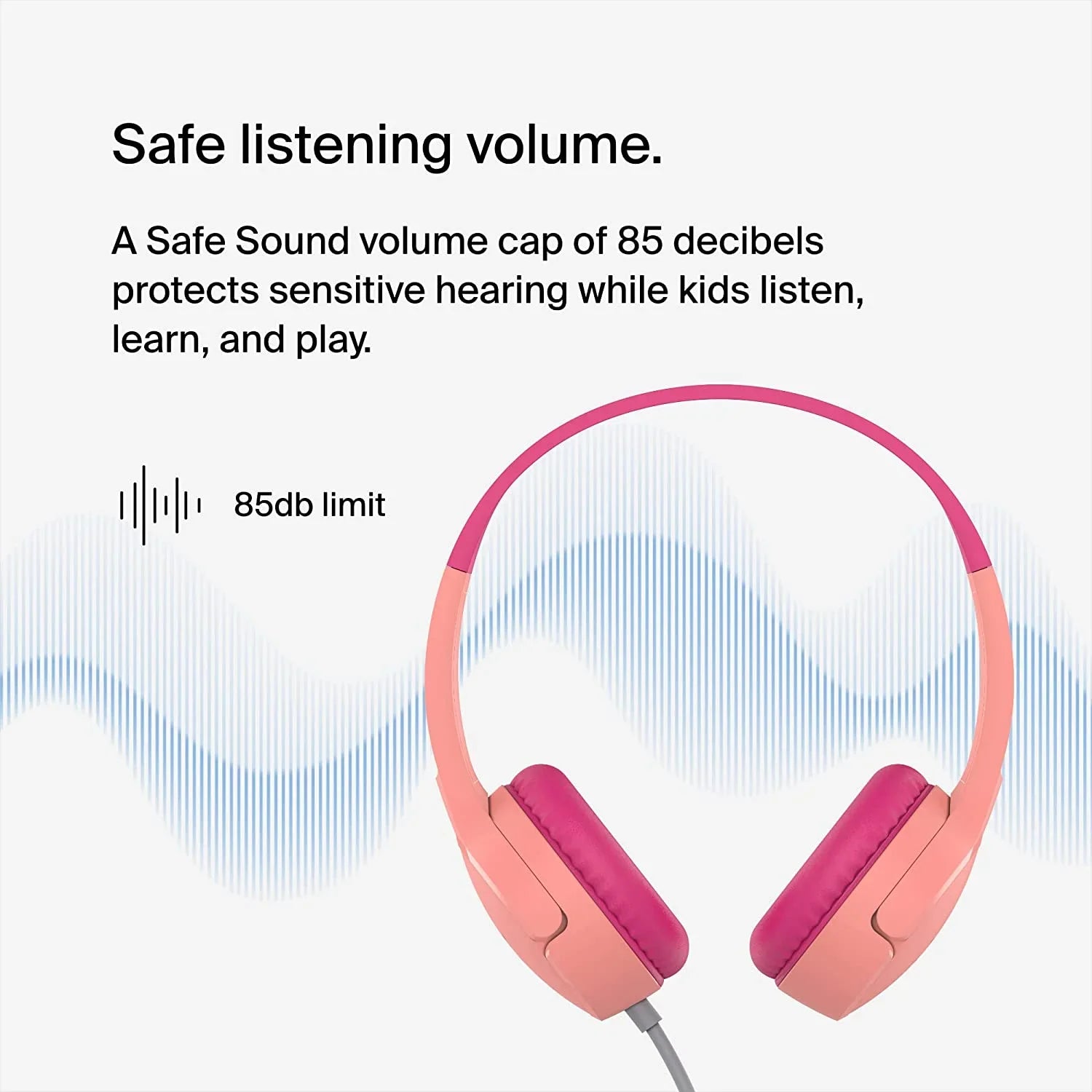 Belkin Soundform Mini - Wired Headphones For Kids With Built-In rophone (3.55mm Audio Cable) - Kids On-Ear Wired