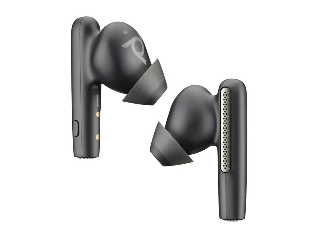 Plantronics Voyager Free 60 Teams Earset - Stereo - True Wireless - Bluetooth - 98.4 ft - Binaural - In-ear - Noise Canceling - Carbon Black  220757-01