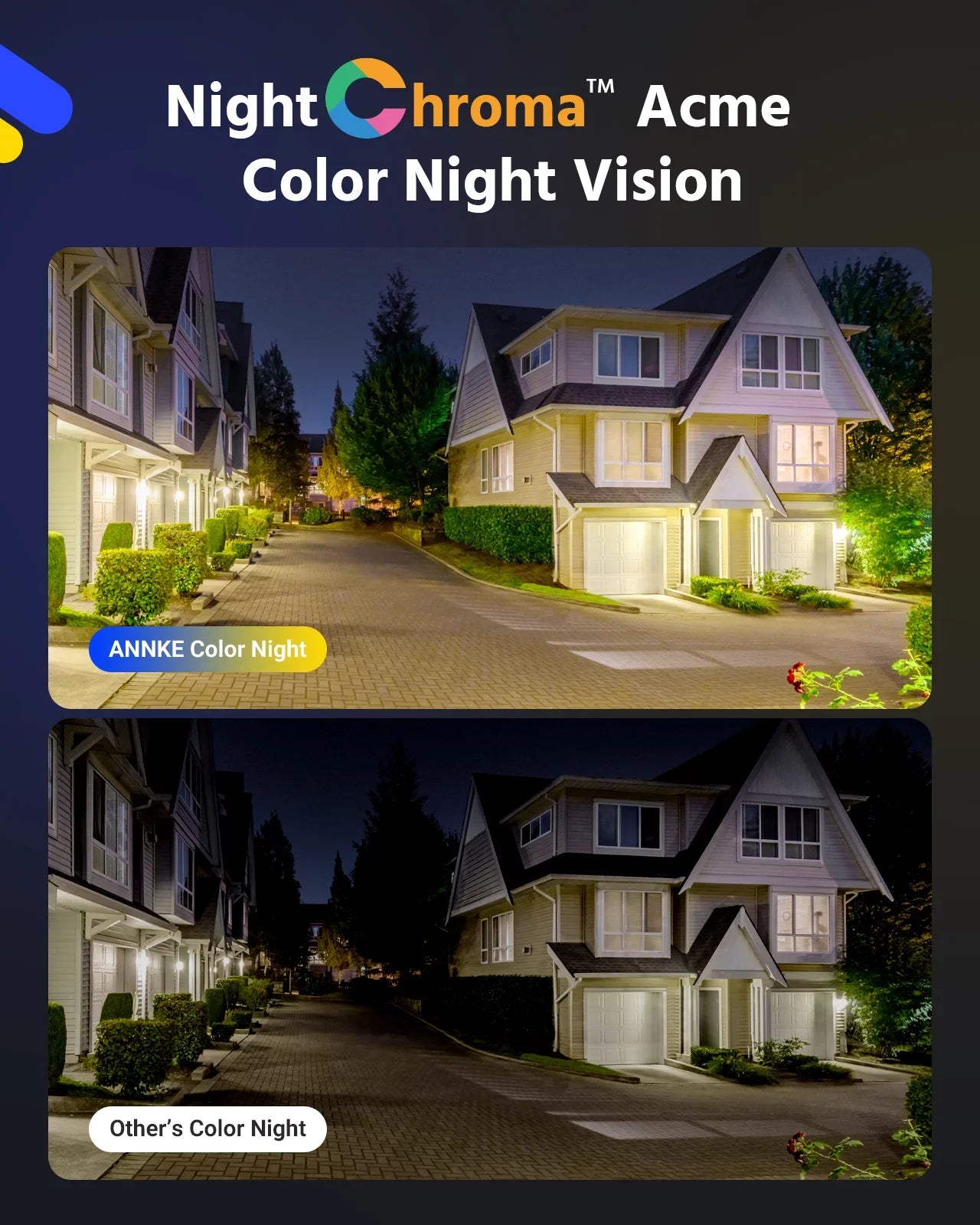 4K Ultra  Poe  Security Camera with True Full Color Night Vision Human Vehicle Detection Supplement Light
