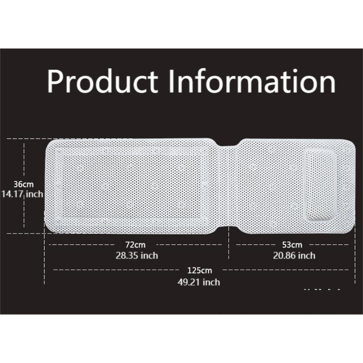 Gemdeck Full Body Bath Pillow Bathtub Mat Pillow Non-Slip Spa Bath Cushion, 49×14 inch