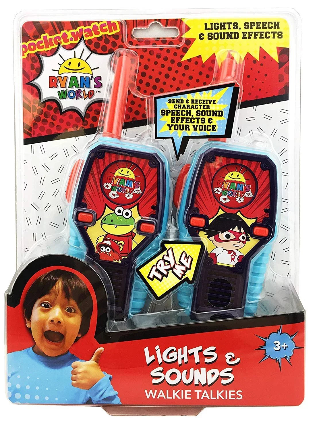 Ryans World  Walkie Talkies for Kids with Lights and Sounds