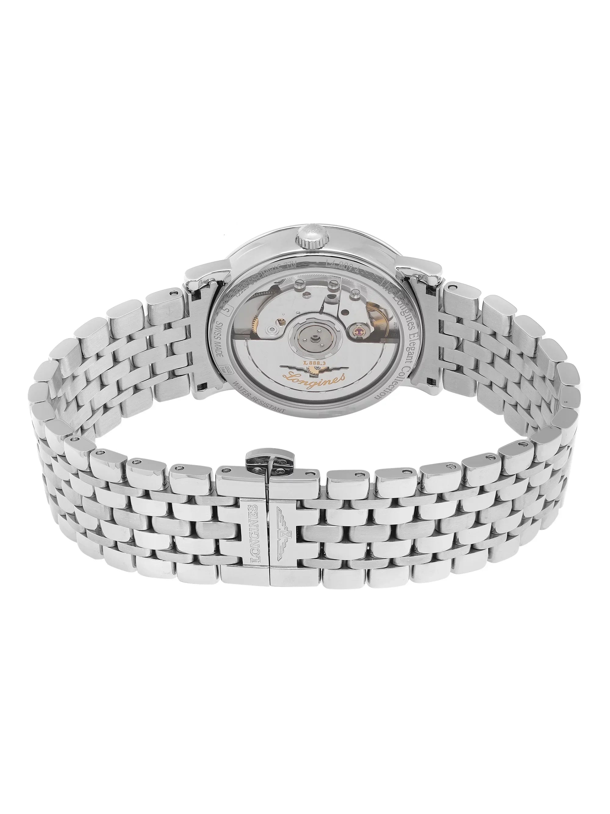 Longines Elegant Stainless Steel White Dial Automatic Ladies Watch .809.4.12.6