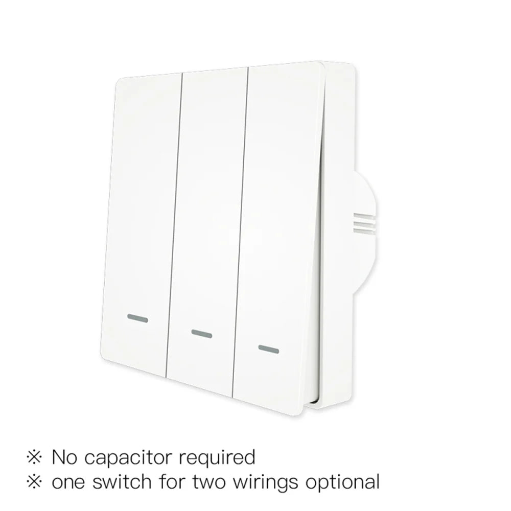 Tuya ZigBee Smart Light Switch with/without Neutral Wire No Capacitor Needed Smart Life 2/3 Way Works with Alexa Google 2mqtt