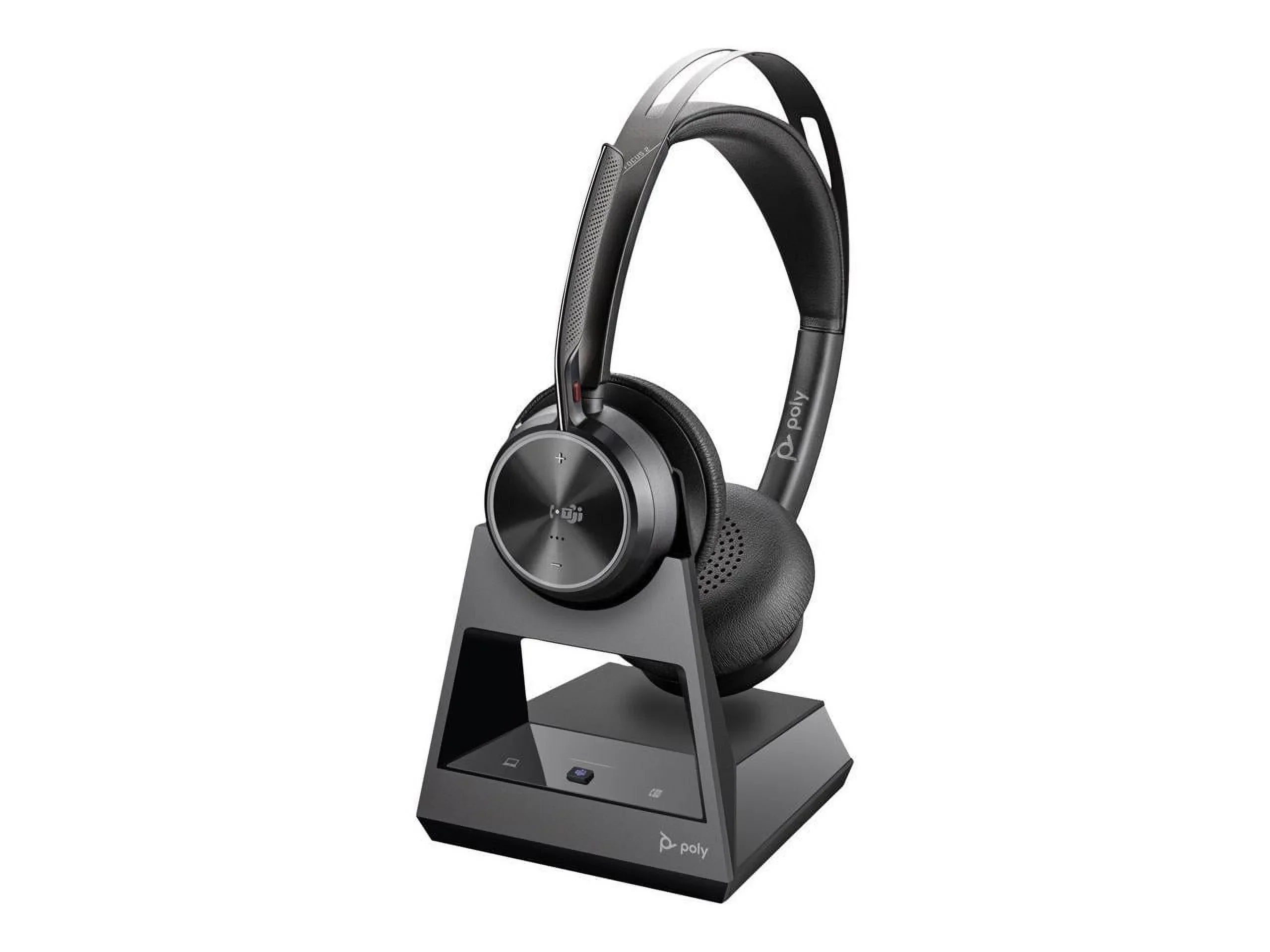 Poly Voyager Focus 2- Microsoft Teams Certified With Charge Stand Headset - Google Assistant, Siri - Stereo -  Type  - Wired/Wireless - Bluetooth - 298.6 ft - 20 Hz - 20 kHz - On-ear - Binaura...