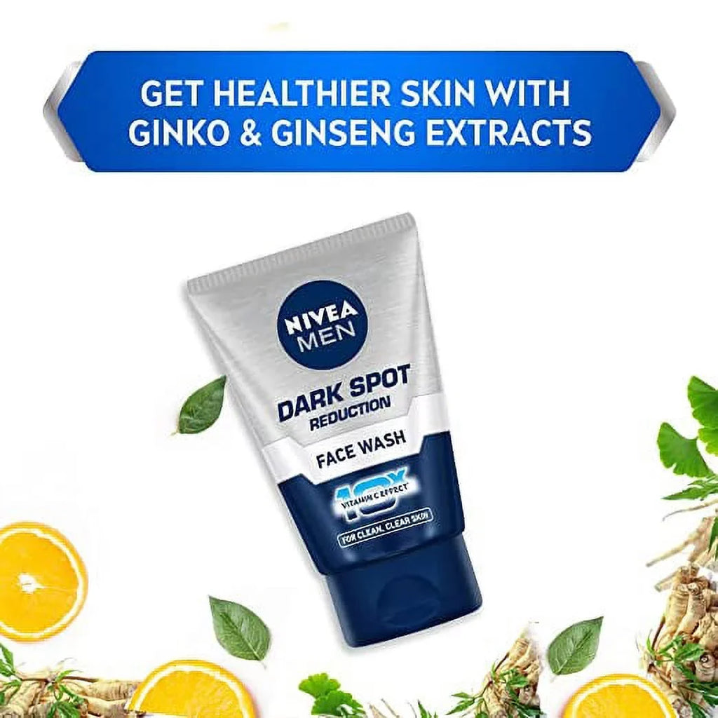 Men Face Wash, Dark Spot Reduction, for Clean & Clear Skin with 10x Vitamin  Effect, 100 g