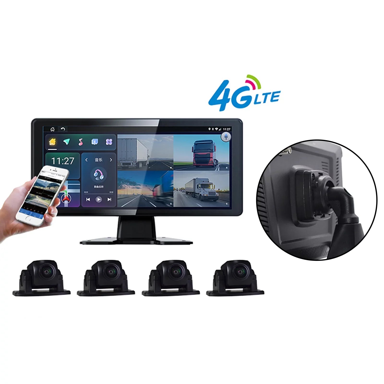 10.36" Monitor  Driving Video Recorder Touch Screen   for  Truck Bus