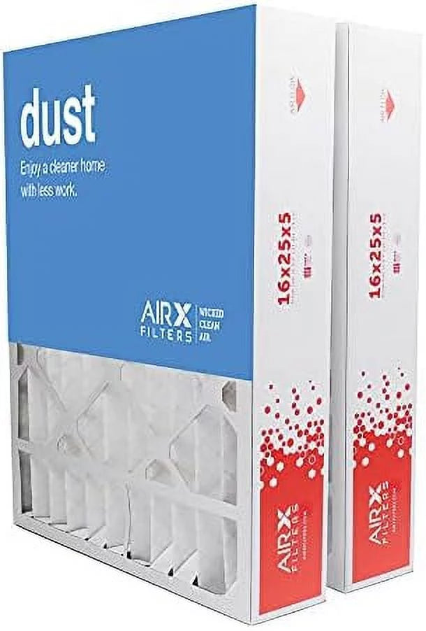 16X25x5  8  Furne Air Filter Replement For   , Dust 2-Pk, Made In The