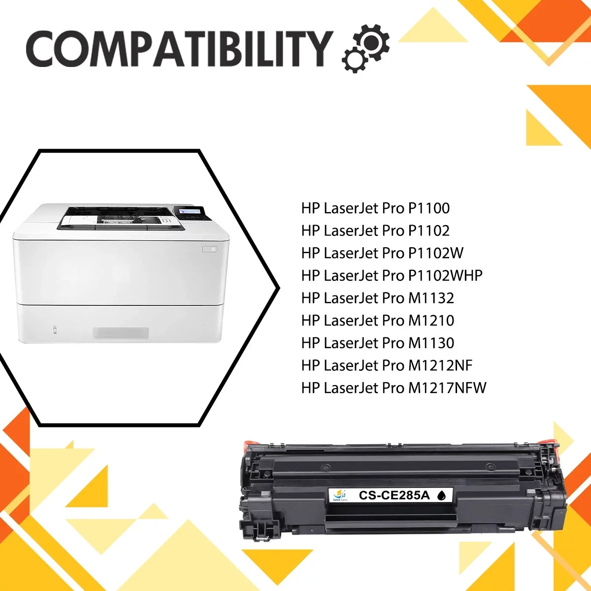 85A Black Toner Cartridge Compatible for  85A  for  LaserJet Pro P1102w P1102whp M1217nfw M1212nf        Series Printer Ink * 2