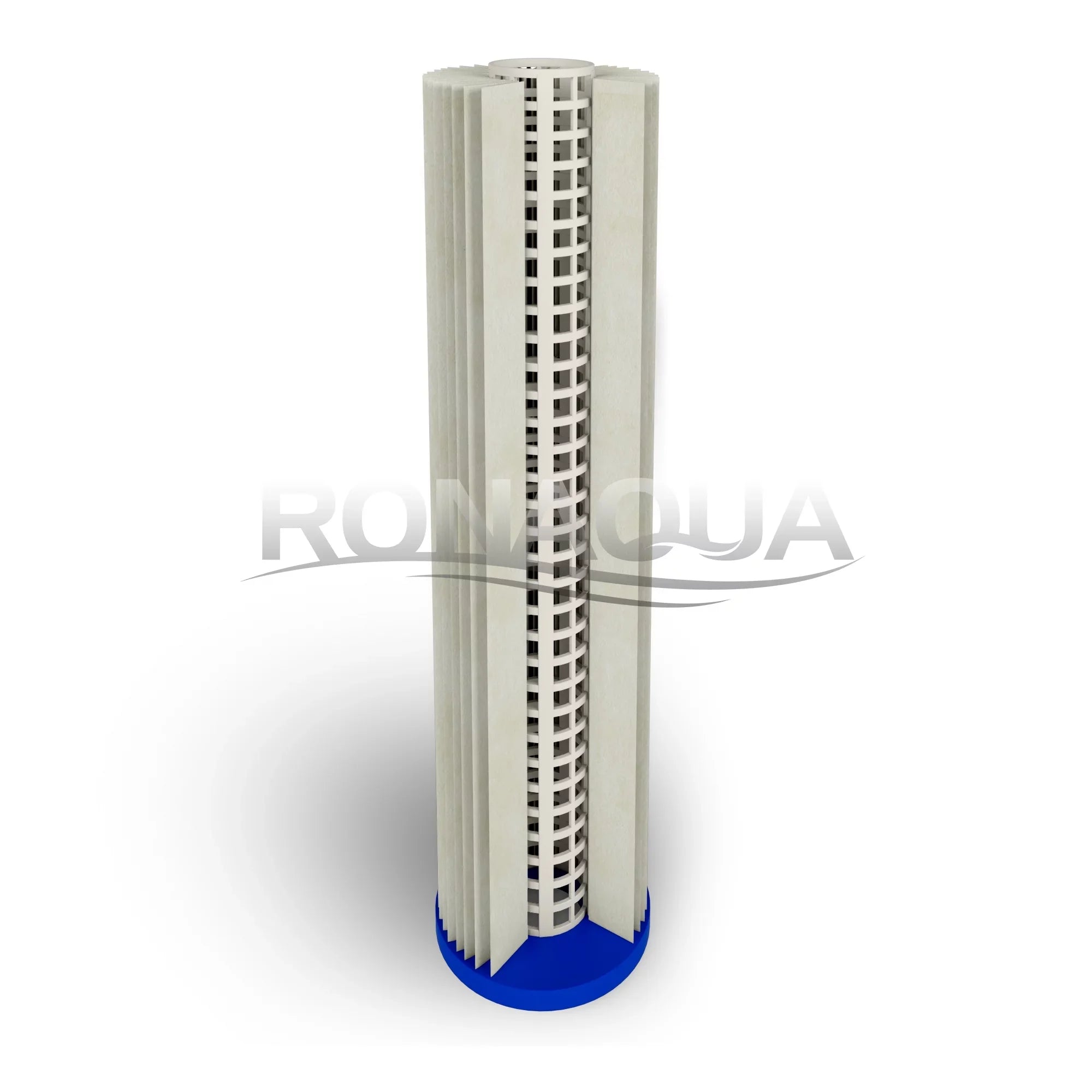 Big Blue Pleated Washable & Reusable Sediment Filter 5 Micron Amplified Surface Area, Removes Sand, Dirt, Silt, Rust, Extended Filter Life for 20" Big Blue Housing, by Ronaqua (Set of 2)