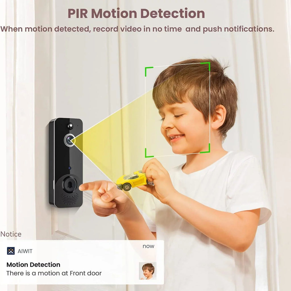 Smart Home Hub Doorbell Camera Wireless WiFi Video Doorbell With Chime 2 Way Audio Human And Motion Detection Night Cloud Storage Real Time Alert For Home