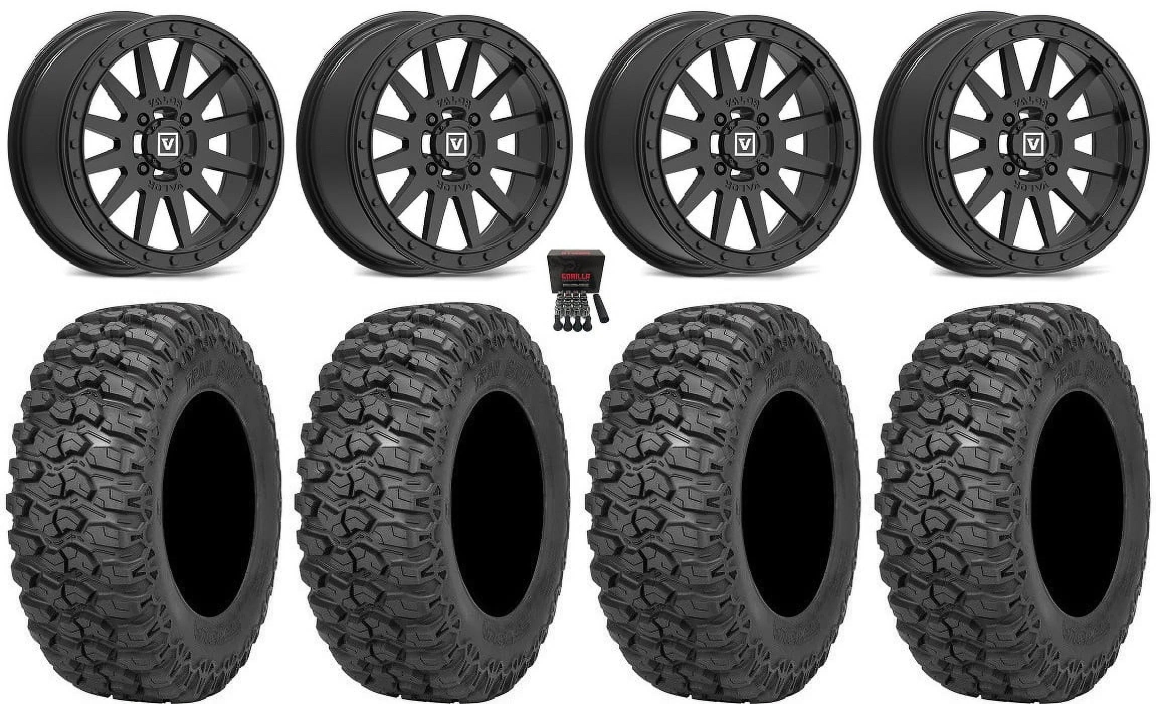Valor  Beadlock 14" Wheels Black 30" Trail Saw 2.0 Tires Sportsman  Ranger