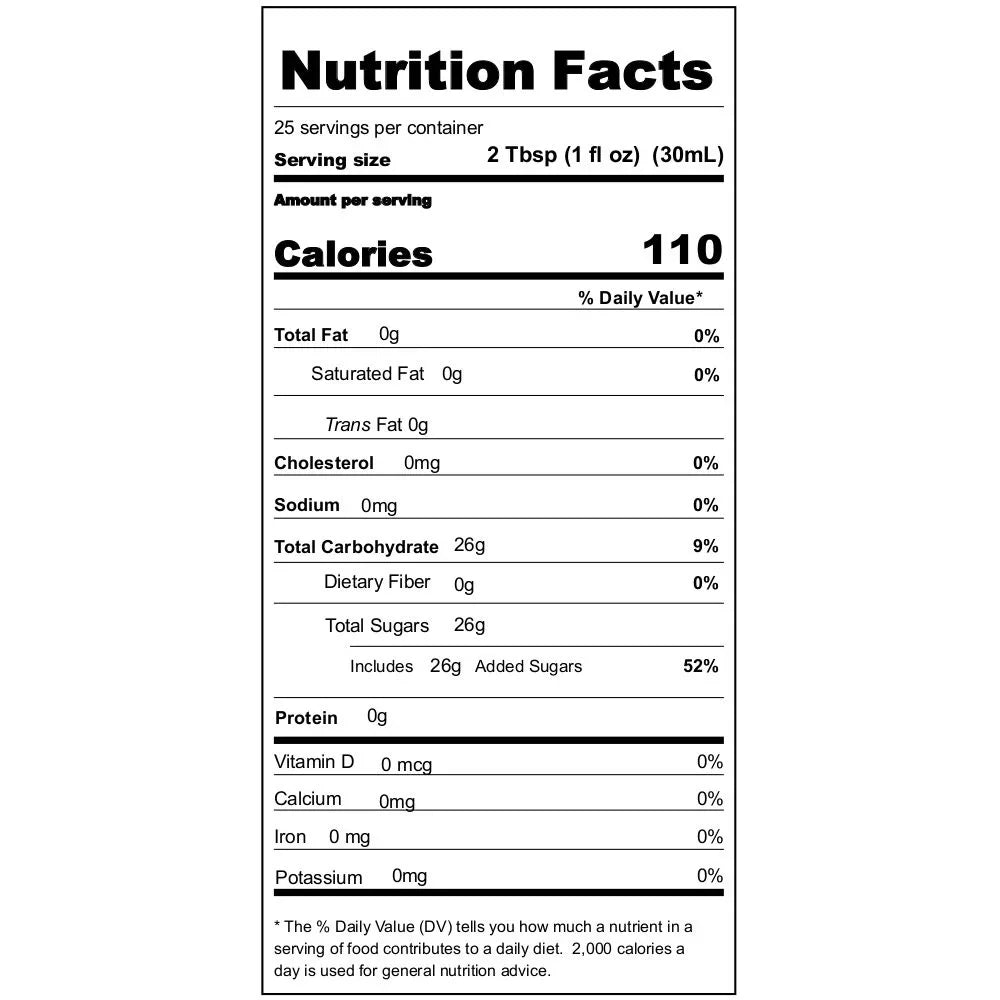 DaVinci Gourmet Naturals Vanilla Syrup, 750 ml
