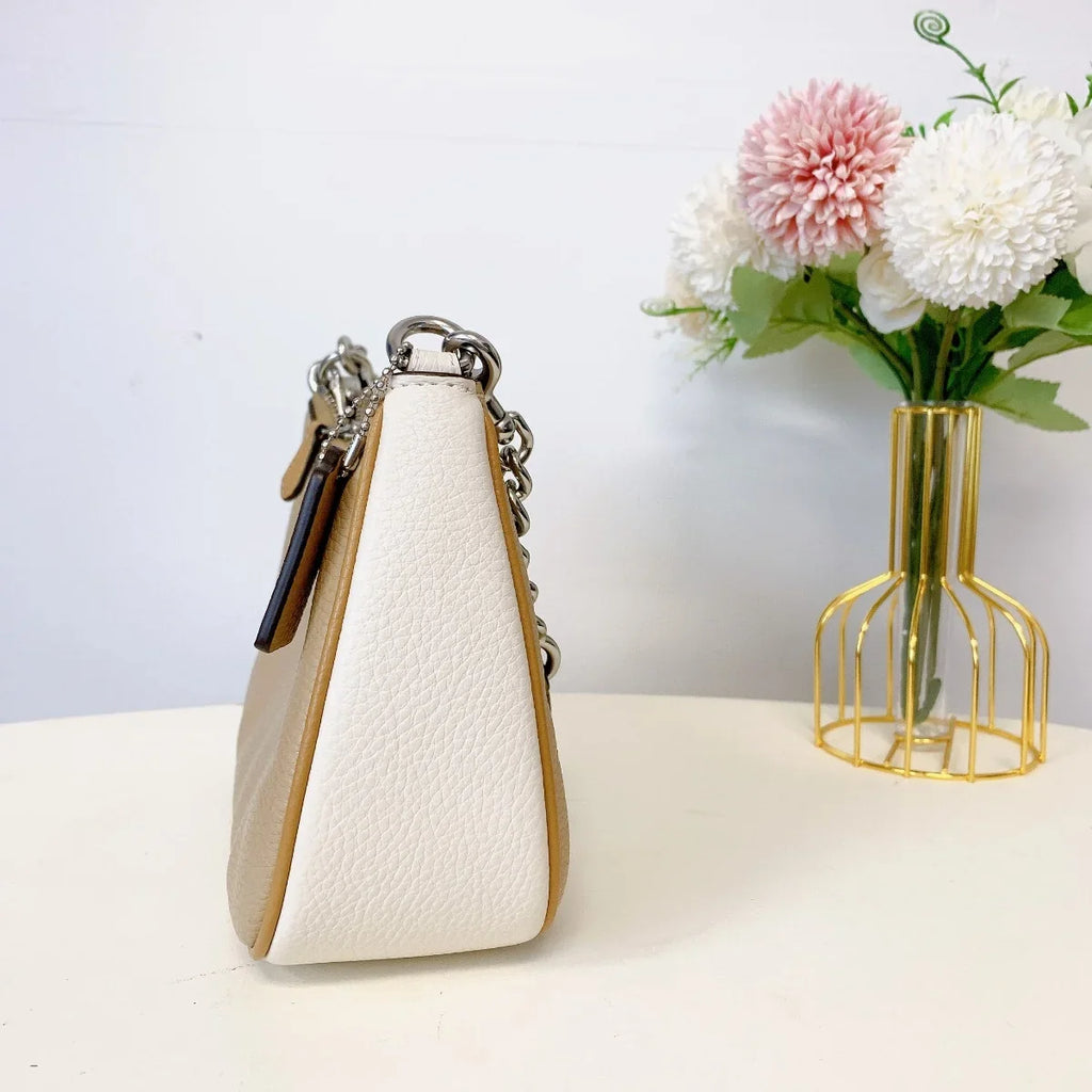Coach  Teri Shoulder Bag In Colorblock  Silver Sandy Beige Multi